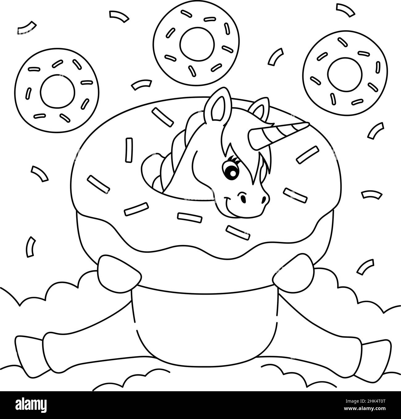Coloring Page Unicorn High Resolution Stock Photography and Images ...