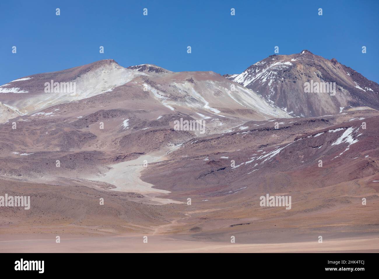 The high altiplano near the Eduardo Avaroa Andean Fauna National Reserve, Potosi Department, Bolivia, South America Stock Photo