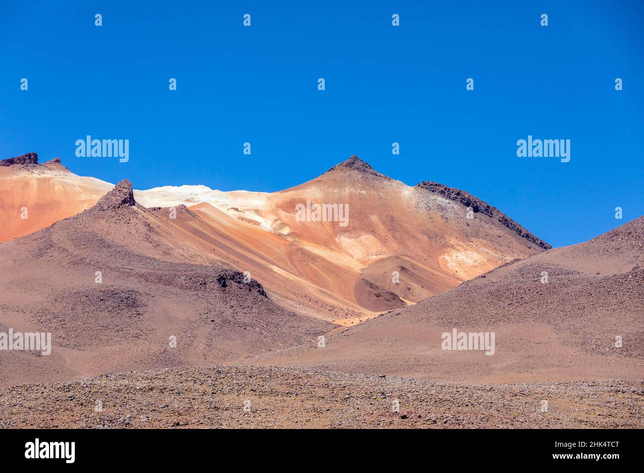 The high altiplano near the Eduardo Avaroa Andean Fauna National Reserve, Potosi Department, Bolivia, South America Stock Photo