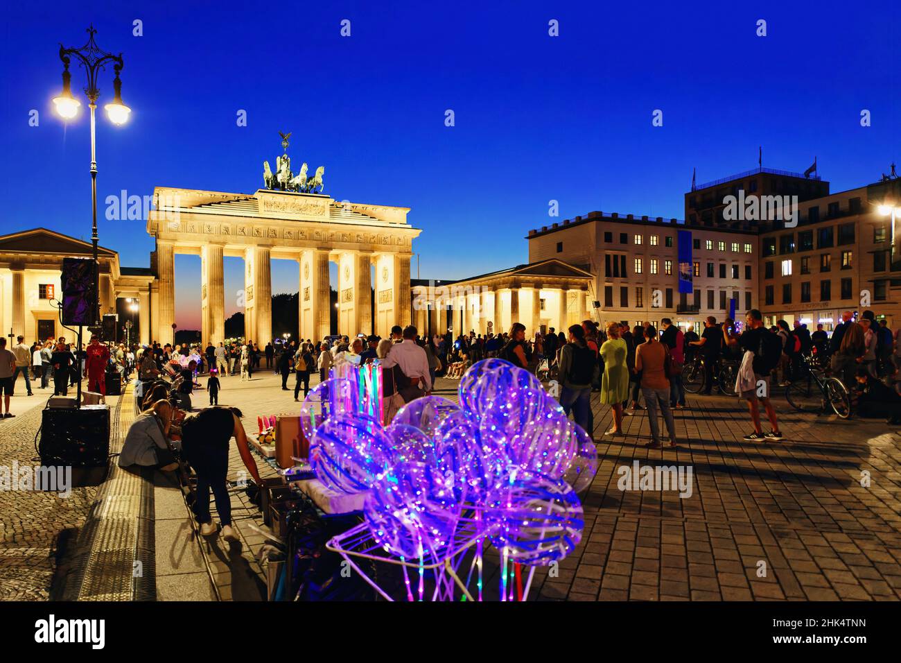 Brandenburg Gate during the Festival of Lights, Pariser Square, Unter den Linden, Berlin, Germany, Europe Stock Photo