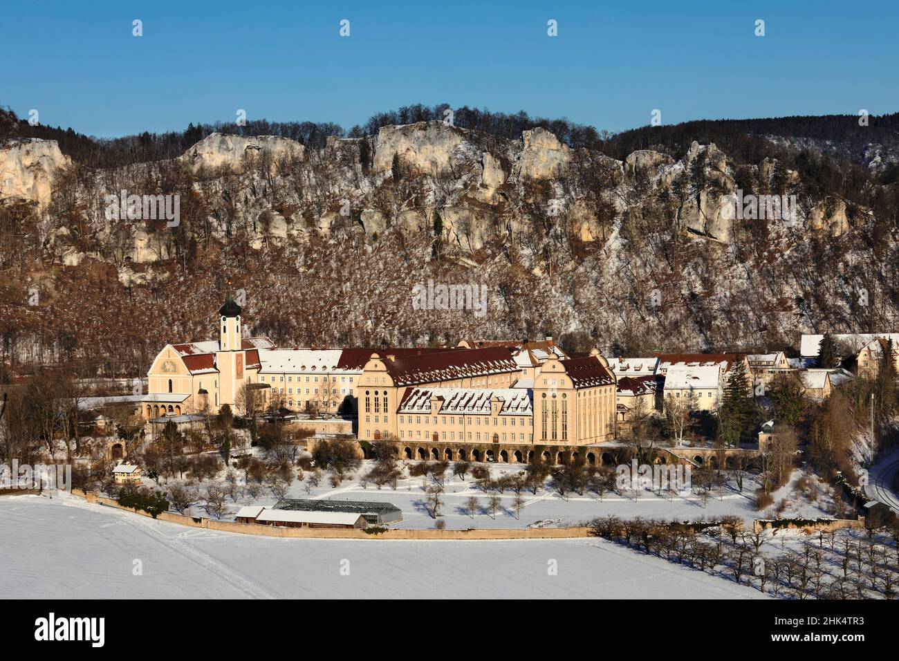 Beuron Monastery, Upper Danube Nature Park, Swabian Alps, Baden-Wurttemberg, Germany, Europe Stock Photo