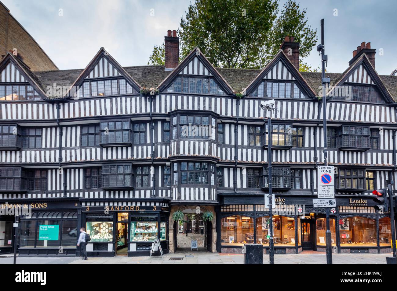 The 16th Century Tudor buildings at Staple Inn on High Holborn, home to shops and barristers' legal chambers, London, England, United Kingdom, Europe Stock Photo