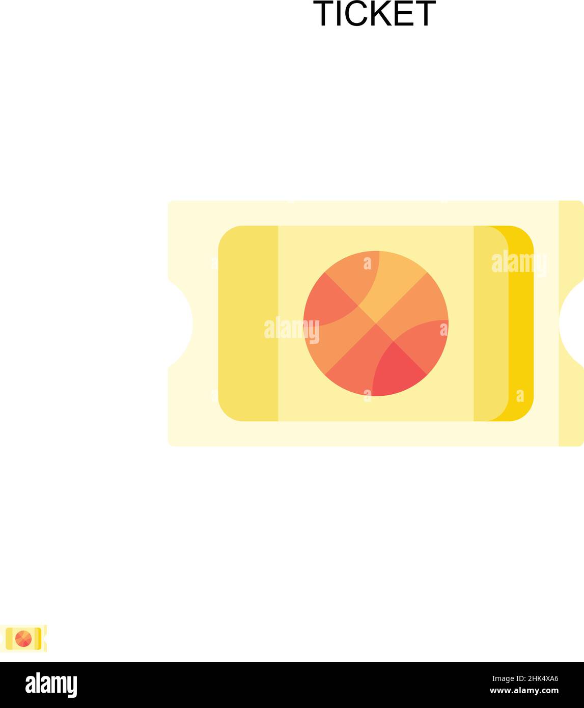Ticket Simple vector icon. Illustration symbol design template for web ...