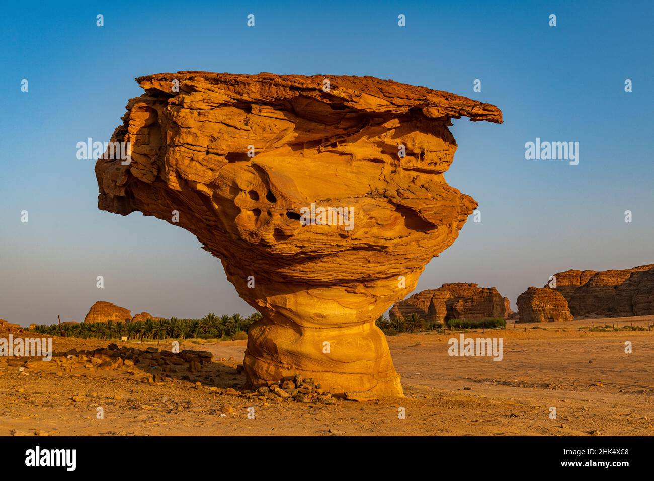 Mushroom rock, Al Ula, Kingdom of Saudi Arabia, Middle East Stock Photo