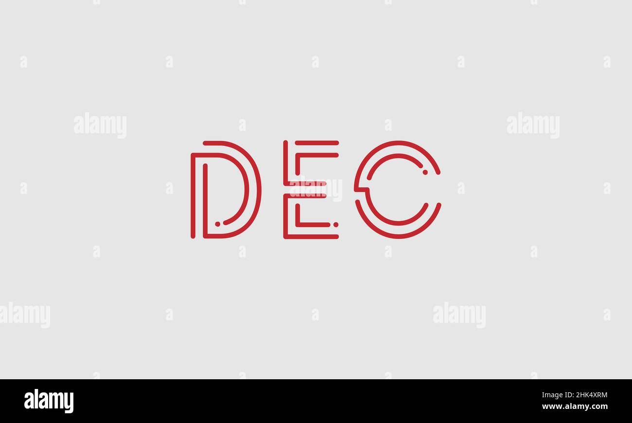 Word DEC in letters - Initial vector design - Premium Icon, Logo vector ...