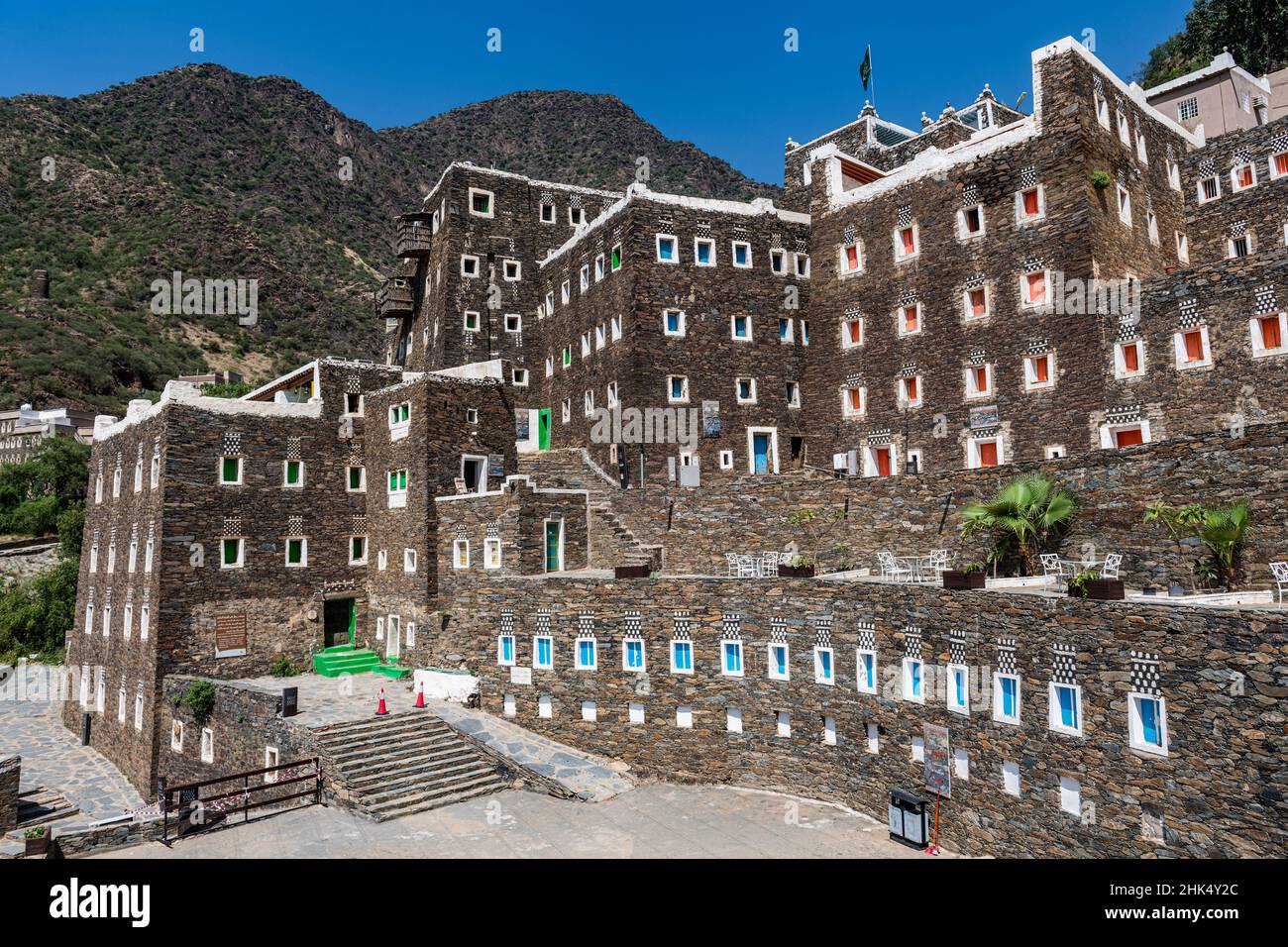 Asir Mountains Map Rijal Almaa Mountain Village Asir Mountains Kingdom Of Saudi Arabia Middle East 2HK4Y2C