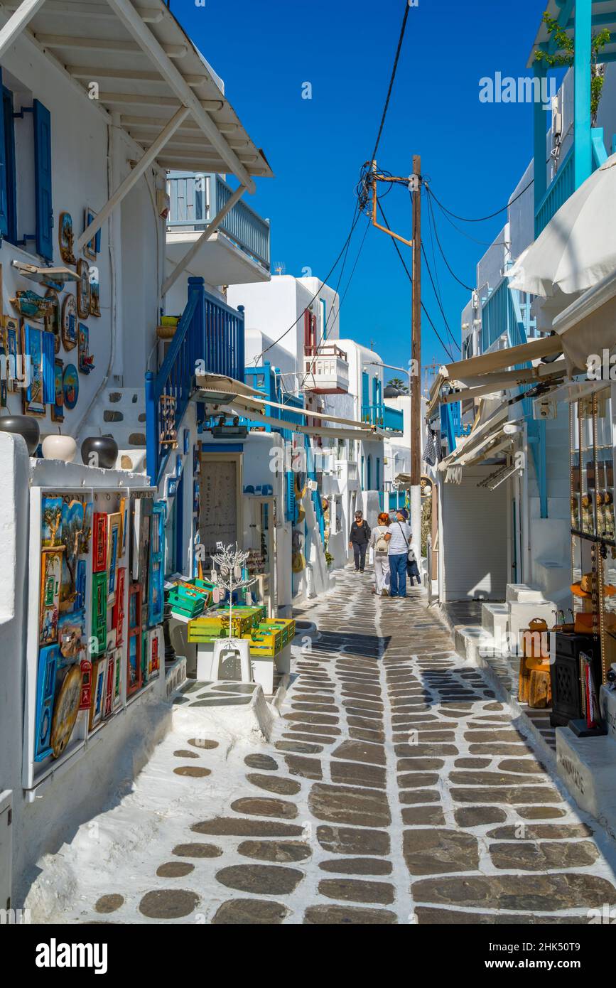 Mykonos town shops hi-res stock photography and images - Alamy