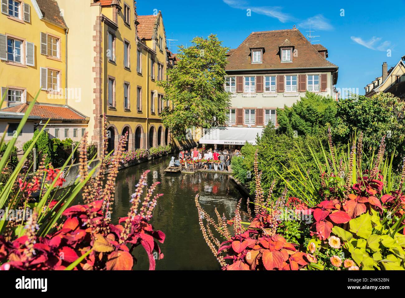 Petite Venise district, Lauch River, Colmar, Alsace, Haut-Rhin, France, Europe Stock Photo