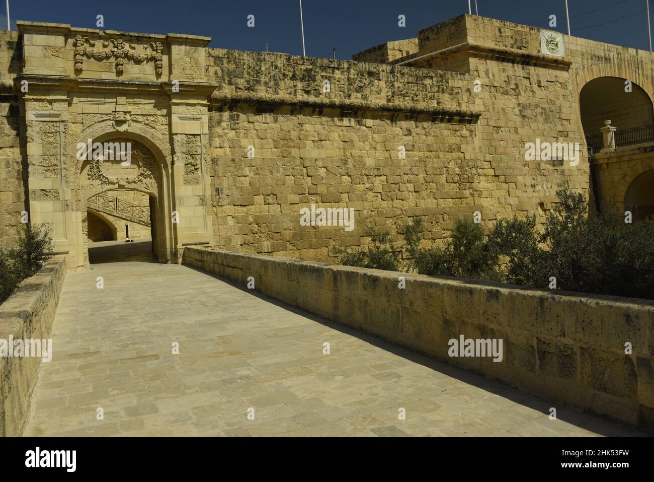 The Couvre Porte, Birgu, La Valletta, Malta, Mediterranean, Europe Stock Photo