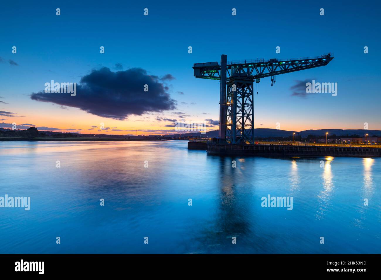 Clydebank Titan, cantilever crane, River Clyde, Scotland, United Kingdom, Europe Stock Photo