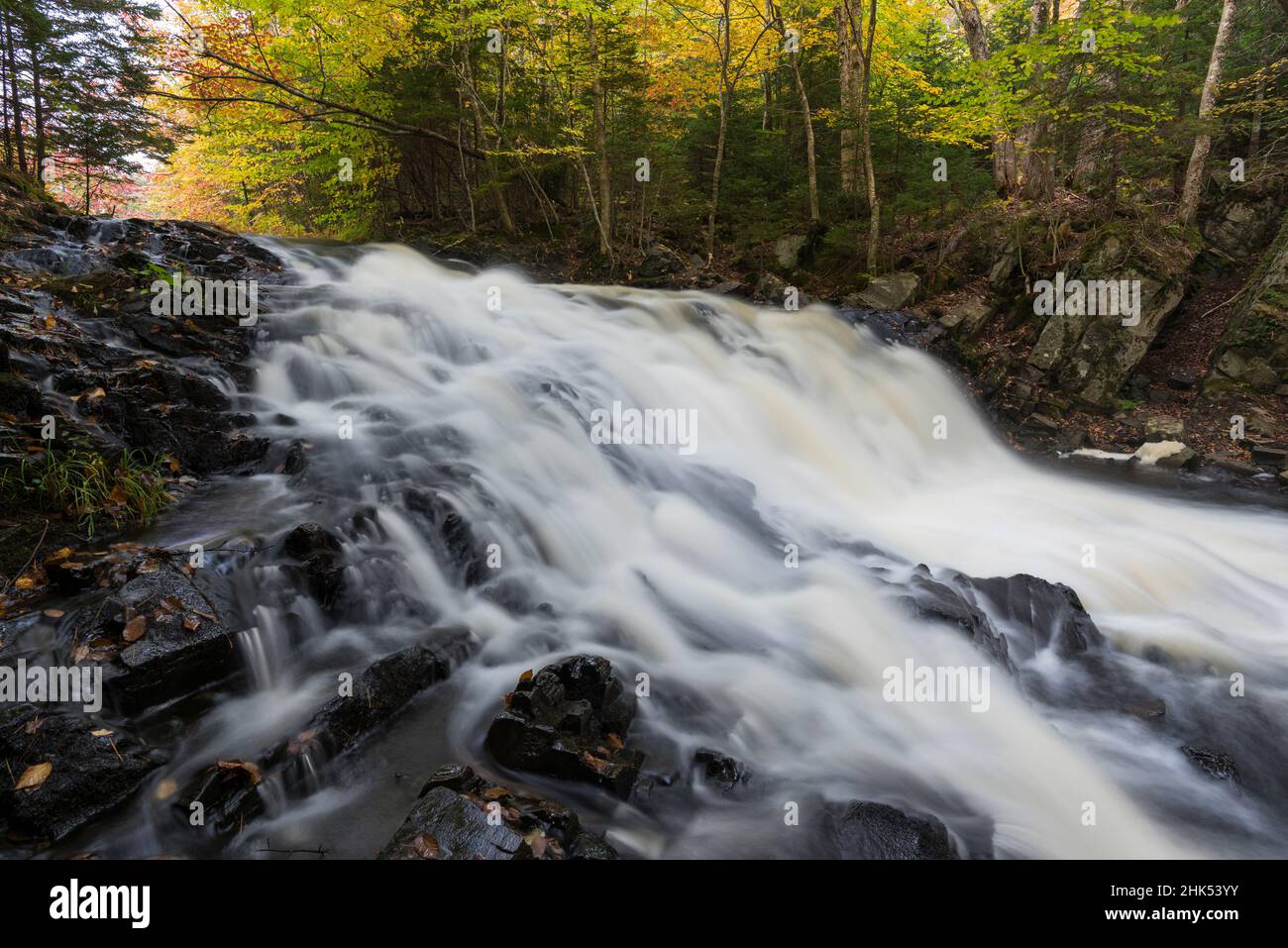 Miller's Falls in Autumn, Fall River, Nova Scotia, Canada, North America Stock Photo