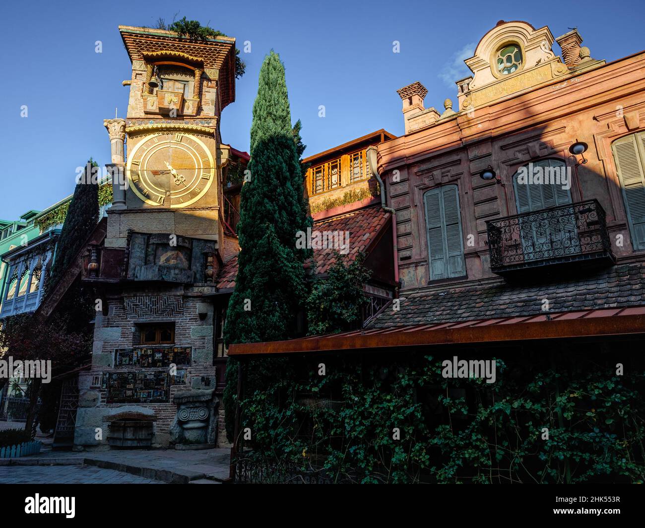 The Tower Clock in Tbilisi, (Sakartvelo), Central Asia, Asia