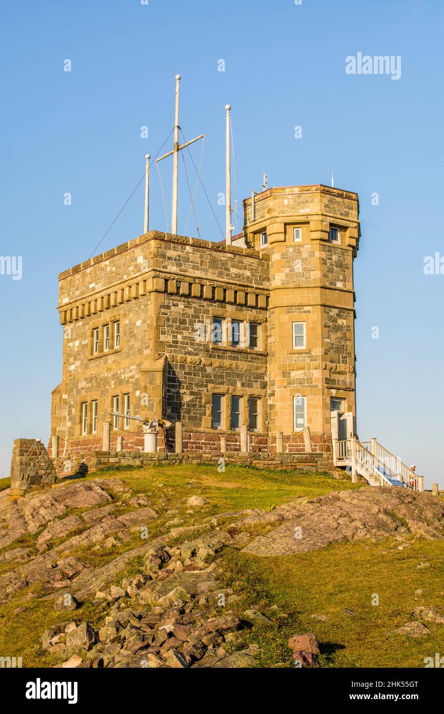 Cabot Tower, Signal Hill National Historic Site, St. John's, Newfoundland, Canada, North America Stock Photo