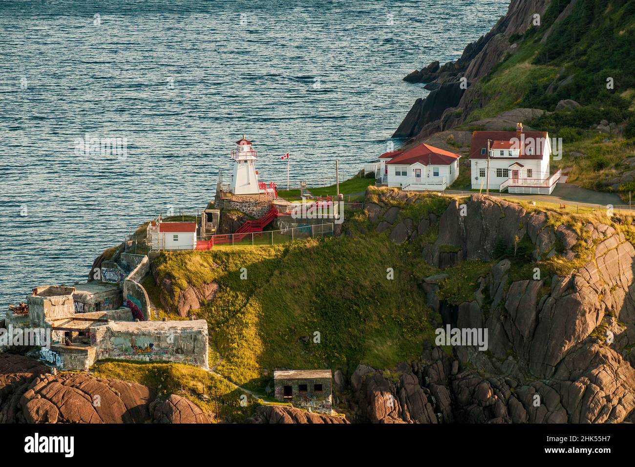 Fort Amherst Lighthouse, St. John's, Newfoundland, Canada, North America Stock Photo