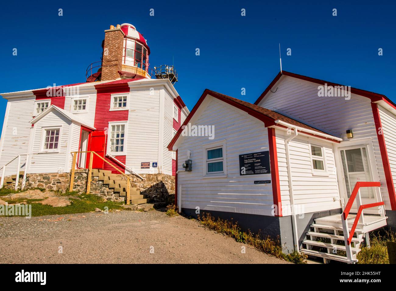 Historic Cape Bonavista Lighthouse Provincial Historic Site, Bonavista Peninsula, Newfoundland, Canada, North America Stock Photo