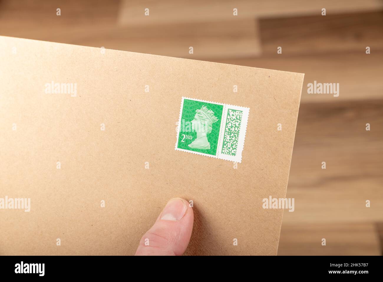 Torquay, UK. 2nd Feb, 2022. New UK postage stamps feature a QR code to