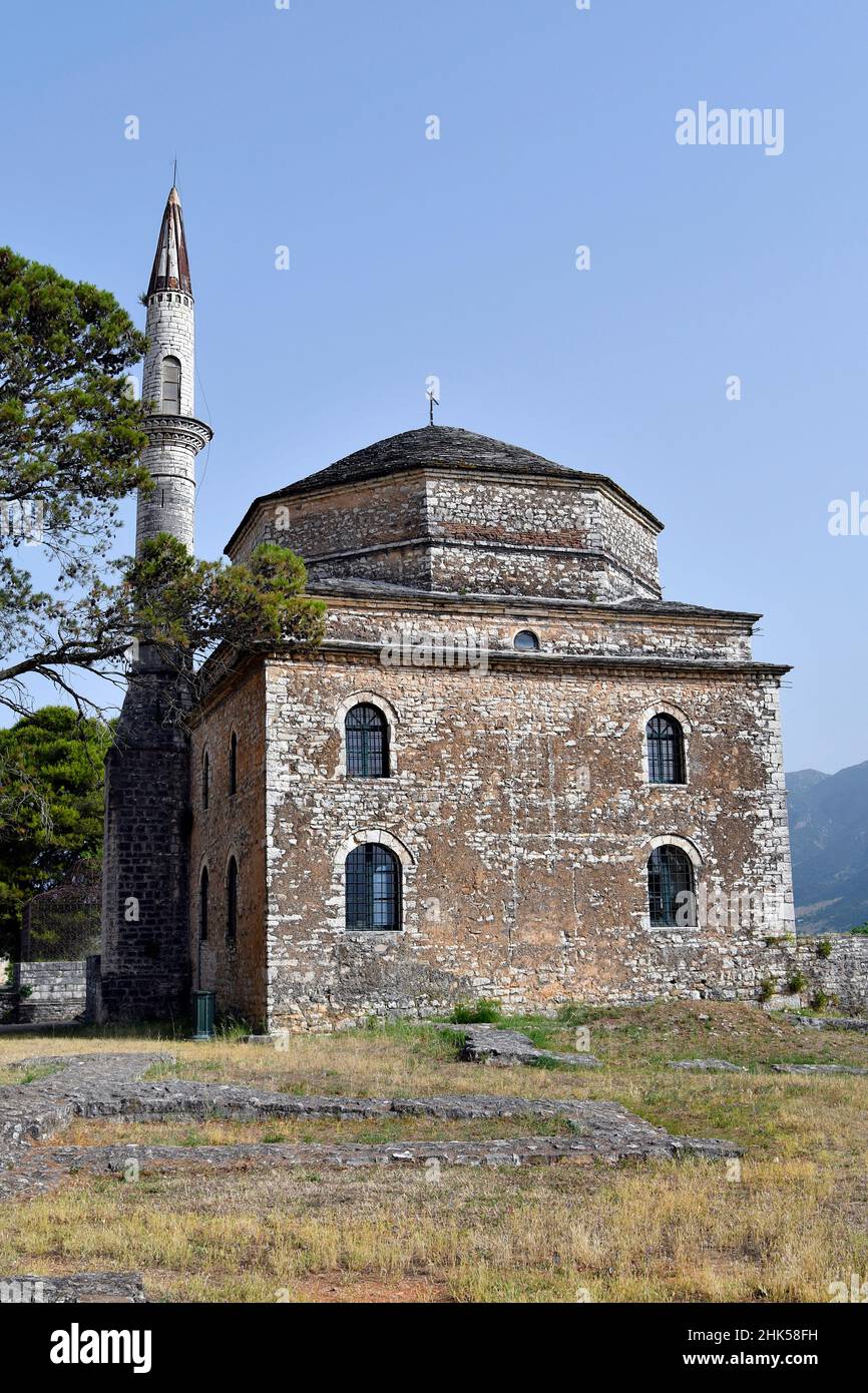 Greece, Fethiye mosque in the old byzantine castle of Ioannina, the capital city of Epirus Stock Photo