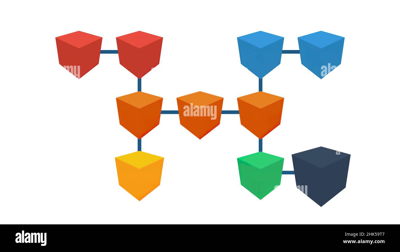 Simple blockchain animation. Blockchain technology animation ...