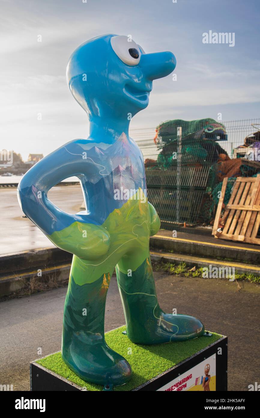 England, North Tyneside, Morph's Epic Art Adventure. In 2022, North Tyneside become the home to the world’s first-ever Morph art trail. Stock Photo