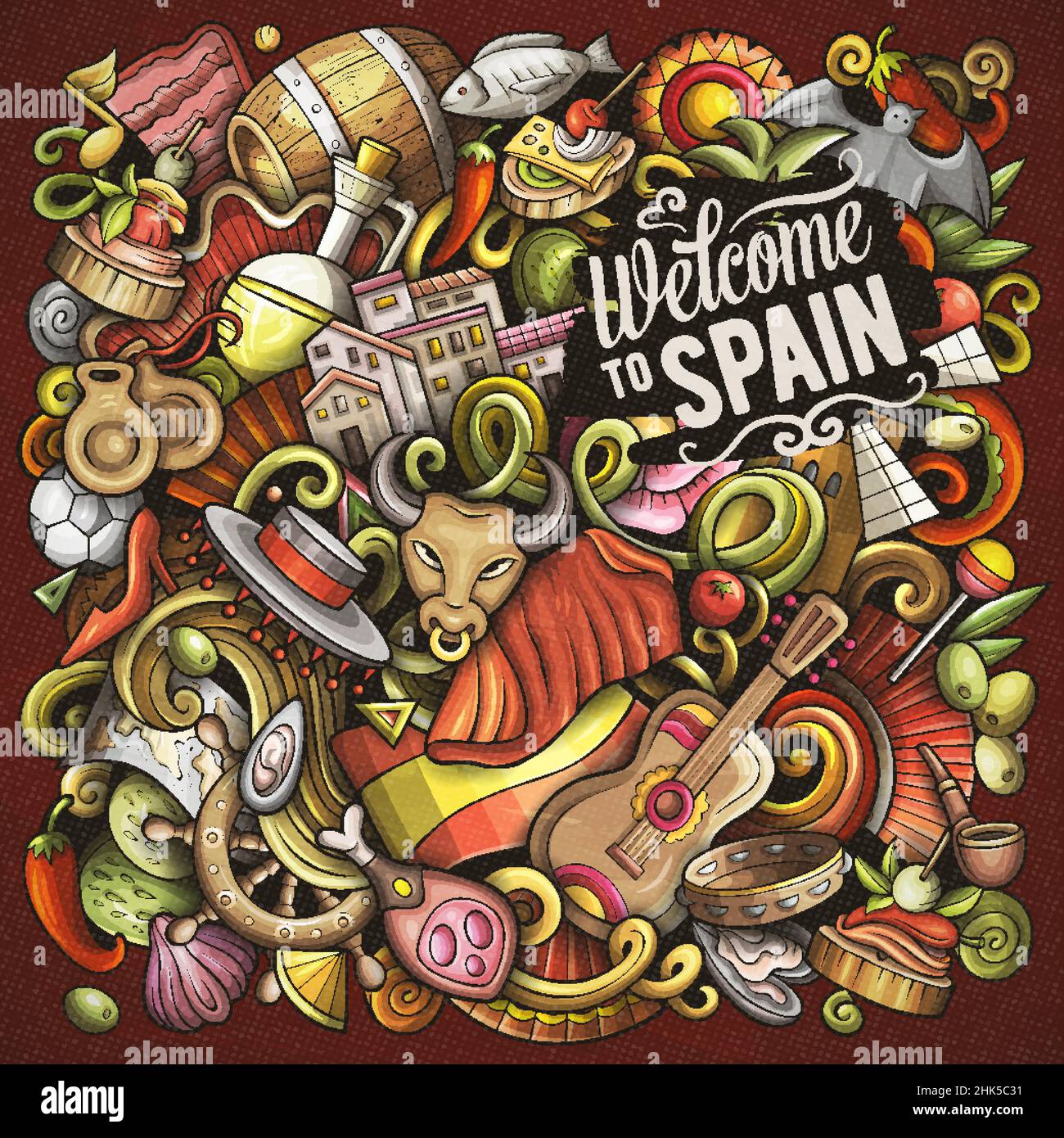 Spain Doodles Designs Map Of Spain Travel Doodles Spa vrogue.co