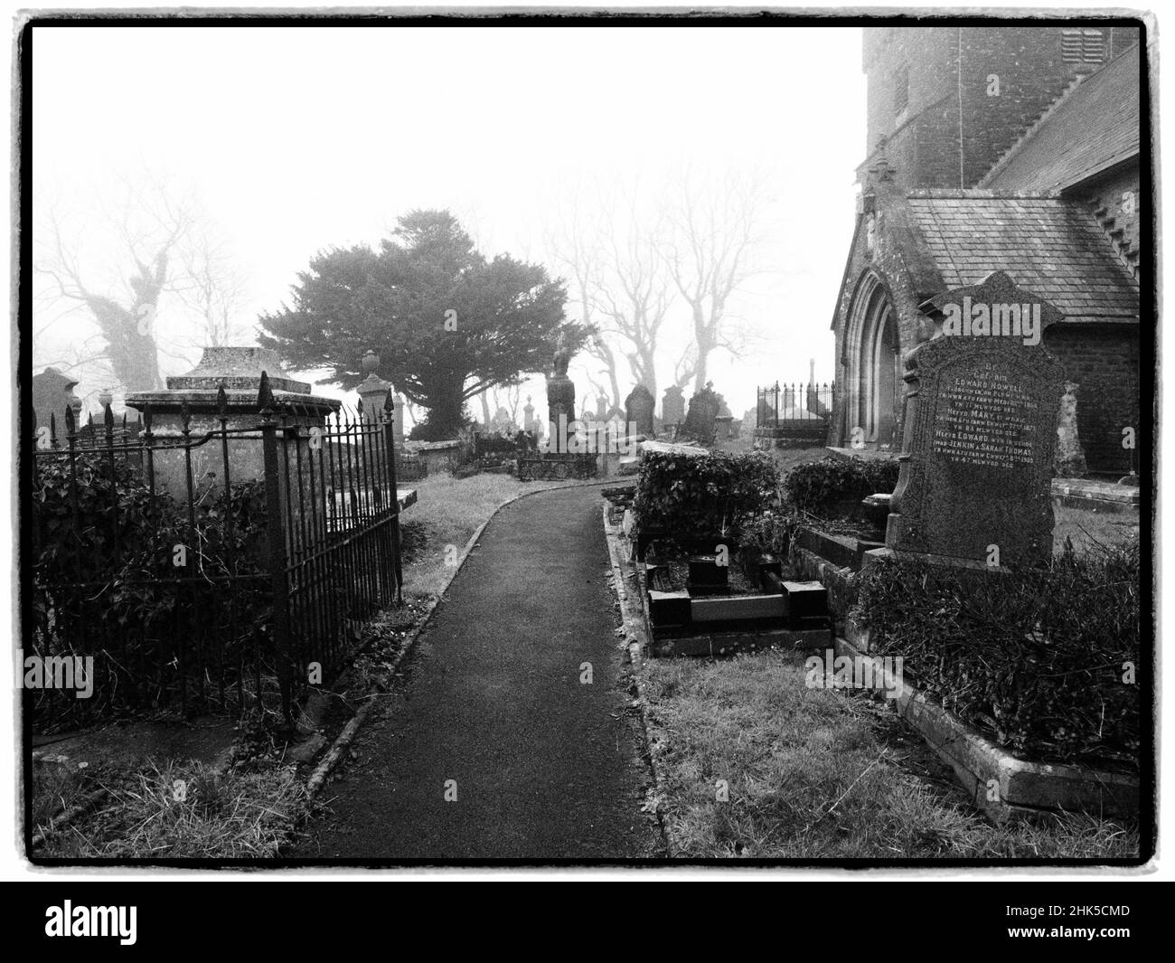 Graveyard, Llangeinor Stock Photo