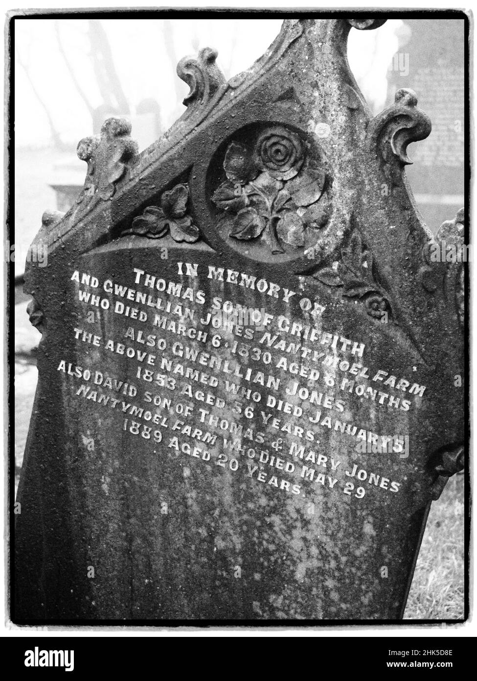 Graveyard, Llangeinor Stock Photo