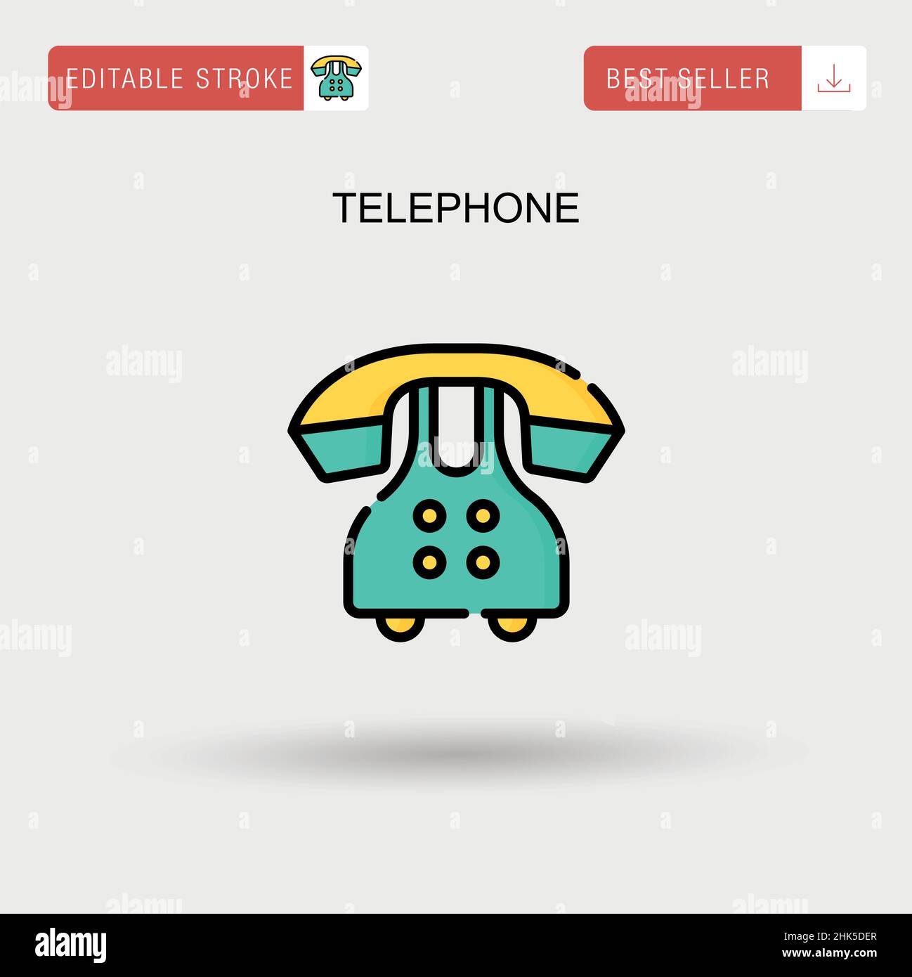 Telephone Simple vector icon Stock Vector Image & Art - Alamy