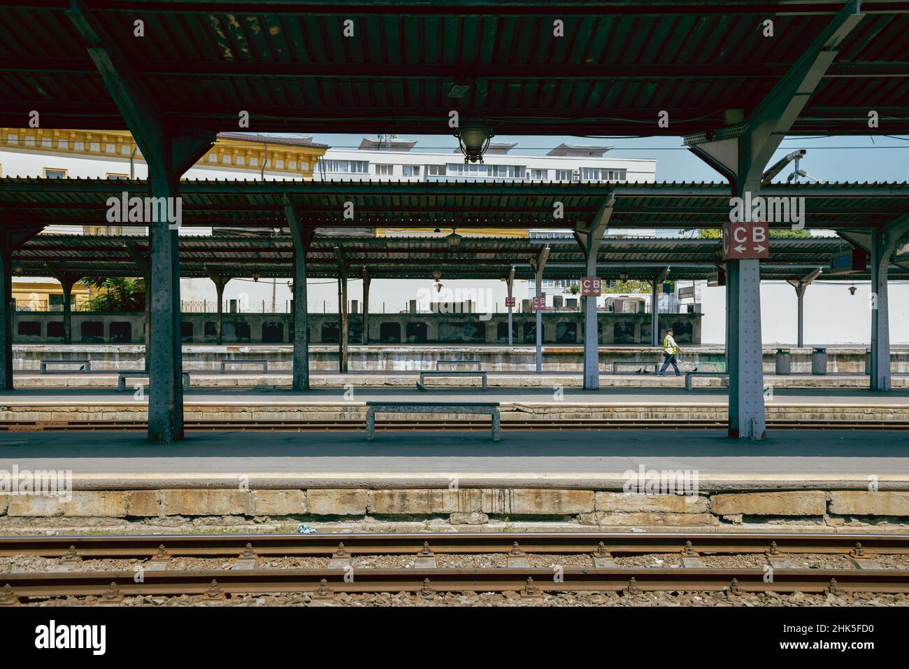 Bucharest, Romania - July 27, 2019 : North Railway Station (Gara de Nord) Stock Photo