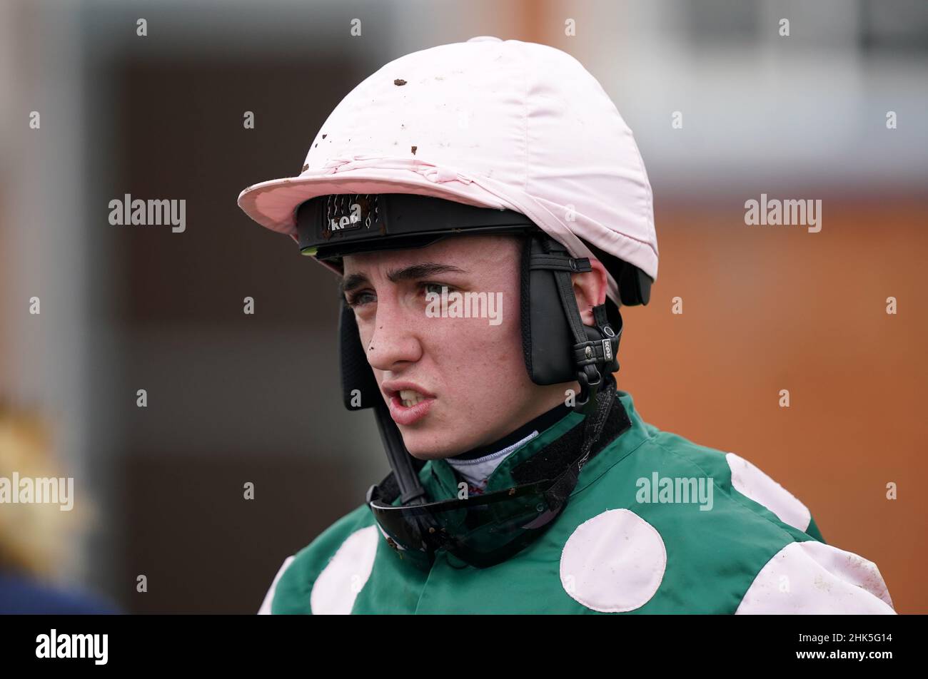 Jockey Charlie Hammond at Leicester Racecourse. Picture date: Wednesday February 2, 2022. Stock Photo