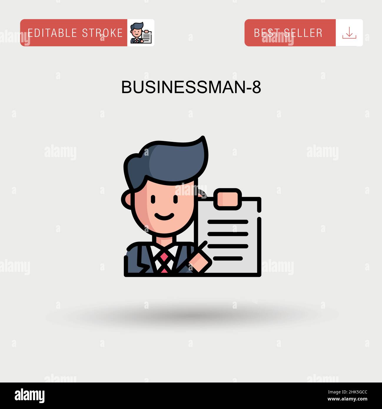 Businessman-8 Simple vector icon. Stock Vector