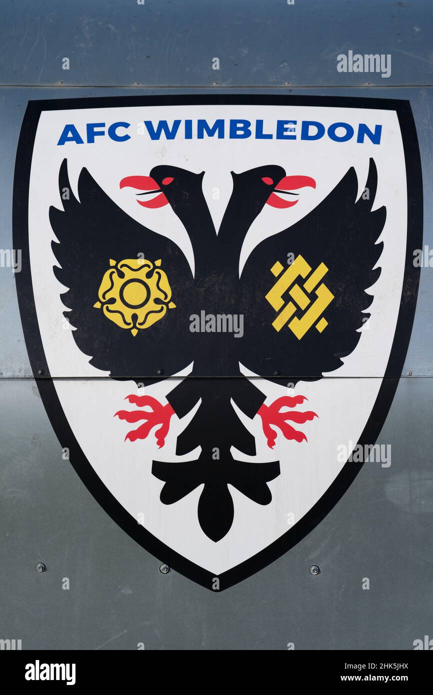 AFC Wimbledon Club Badge Stock Photo