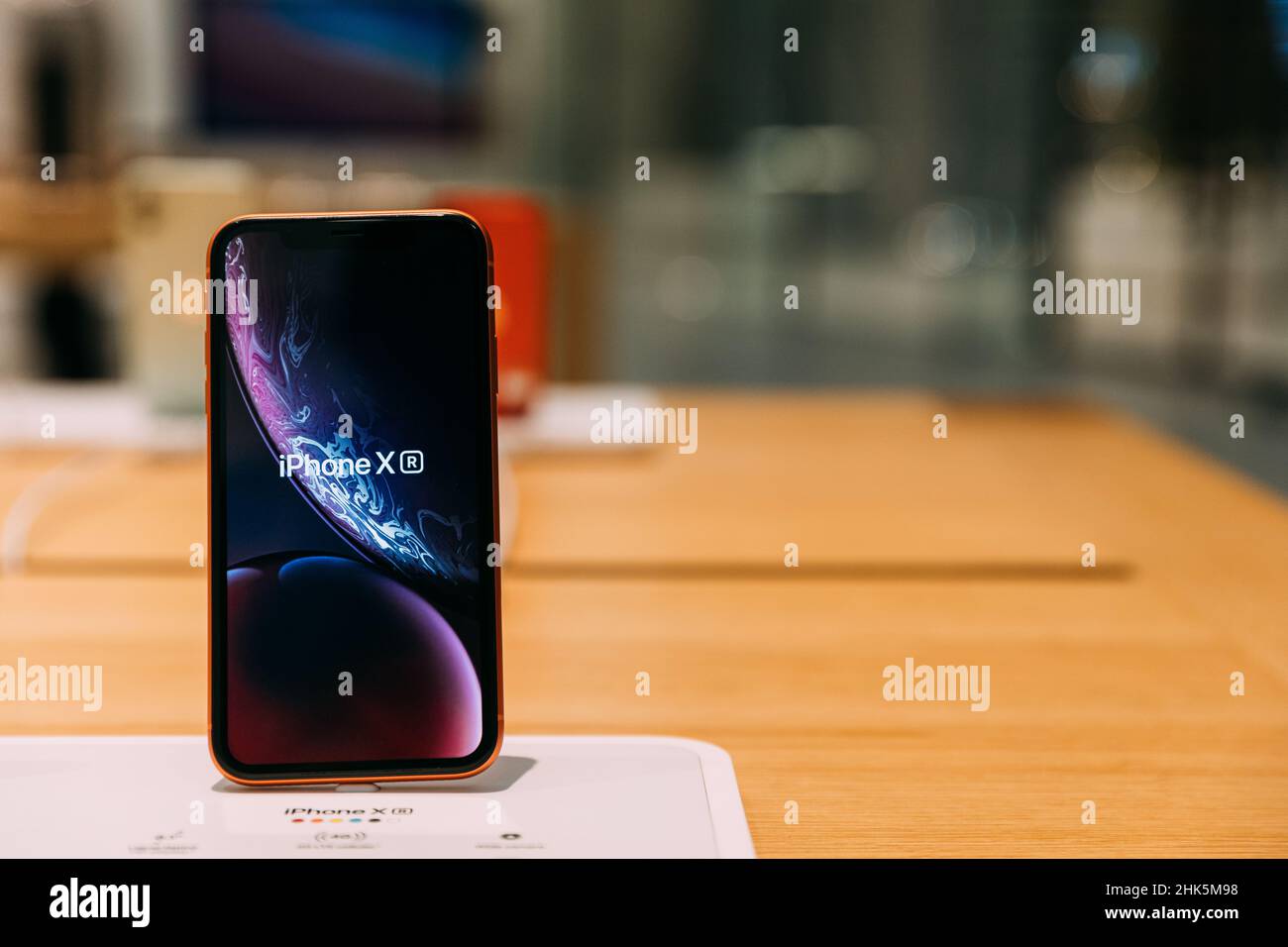 Dubai, UAE May 22, 2021 Apple Iphone Smartphones Presents On