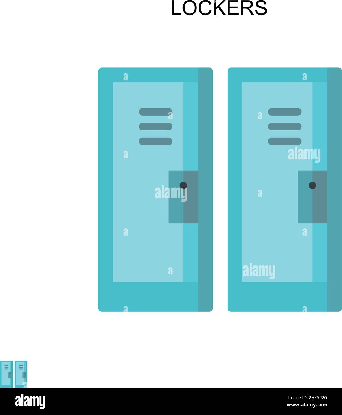 Lockers Simple vector icon. Illustration symbol design template for web mobile UI element. Stock Vector