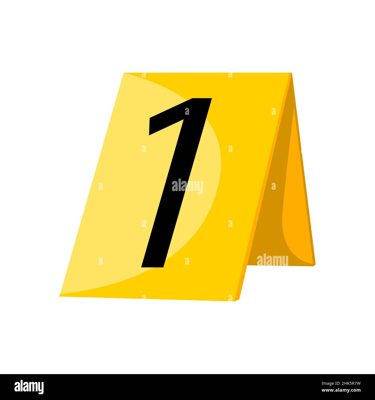 Yellow evidence isolated on white background. Pointer icon. Vector illustration design. Stock Vector