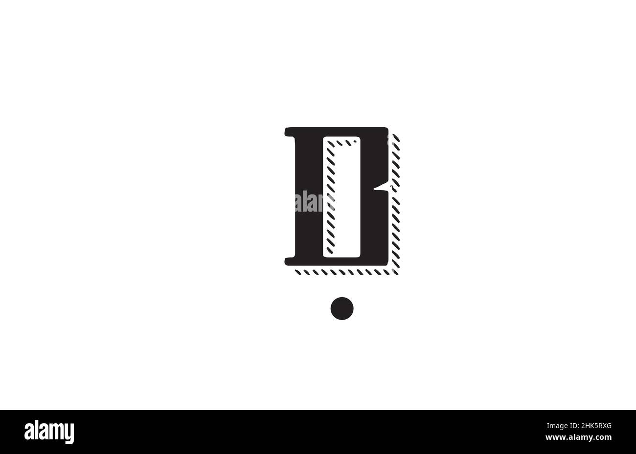 black and white D alphabet letter logo icon design. Creative template ...