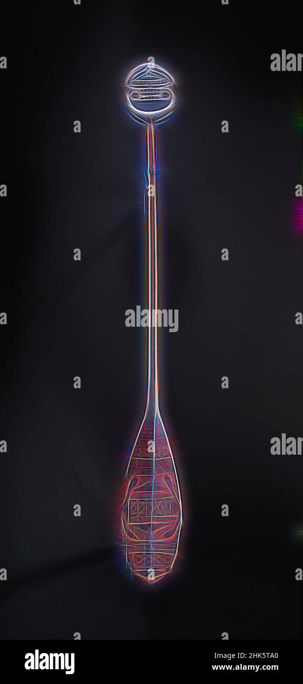 Inspired by Ceremonial Paddle, probably Hermit Islands, Papua New Guinea, probably 18th century, Wood, pigment, Manus province, Melanesia, Papua New Guinea, Oceania, Tools & equipment, wood, 5 15/16 x 52 3/16 in. (15.1 x 132.5 cm, Reimagined by Artotop. Classic art reinvented with a modern twist. Design of warm cheerful glowing of brightness and light ray radiance. Photography inspired by surrealism and futurism, embracing dynamic energy of modern technology, movement, speed and revolutionize culture Stock Photo