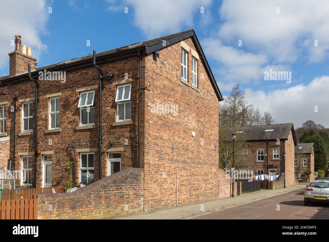 Terraced houses in Summerseat near Bury Stock Photo Alamy