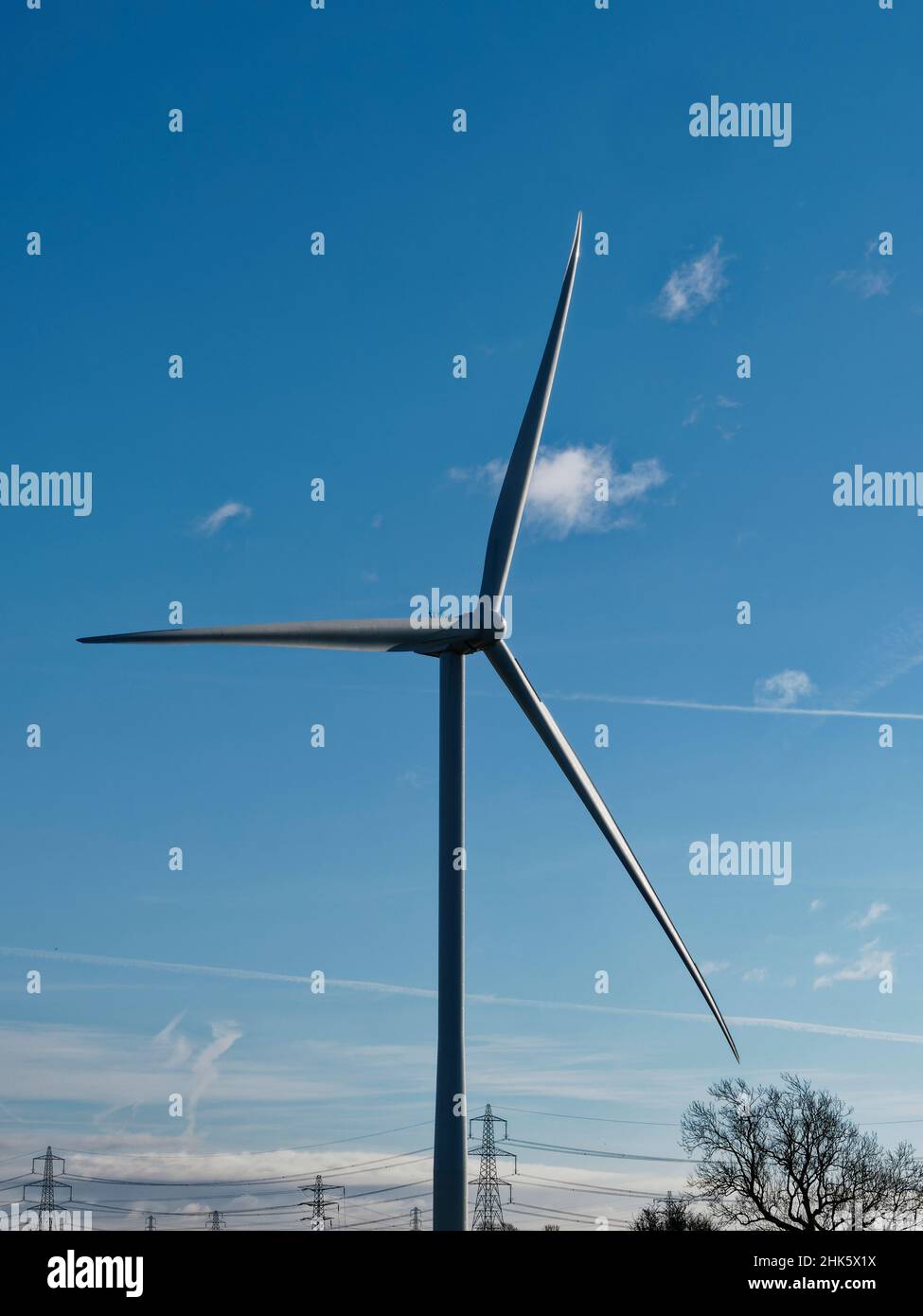 Wind Power, Magor , Newport , South Wales, UK Stock Photo