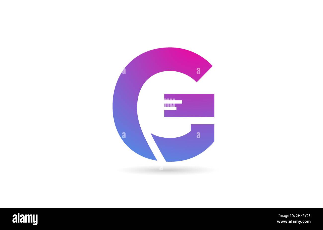 G alphabet letter logo for business and company. Pink blue colour ...
