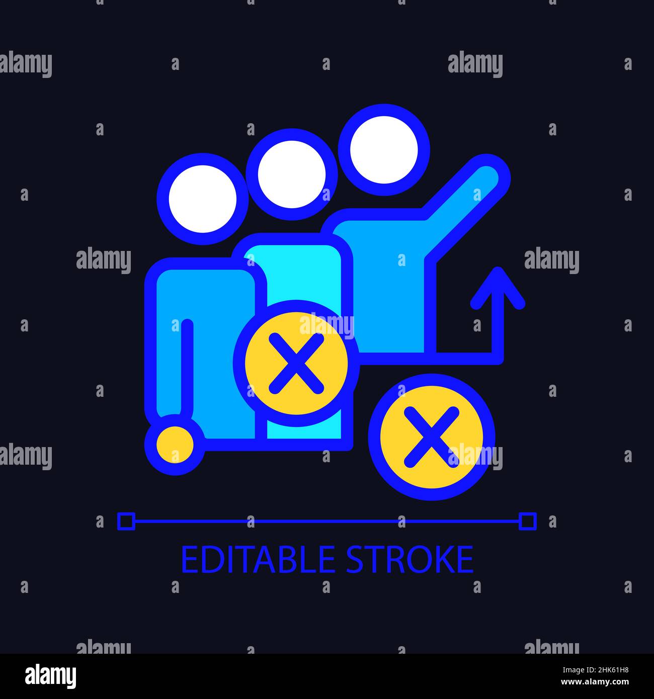 Brainstorming pixel perfect RGB color icon for dark theme Stock Vector ...