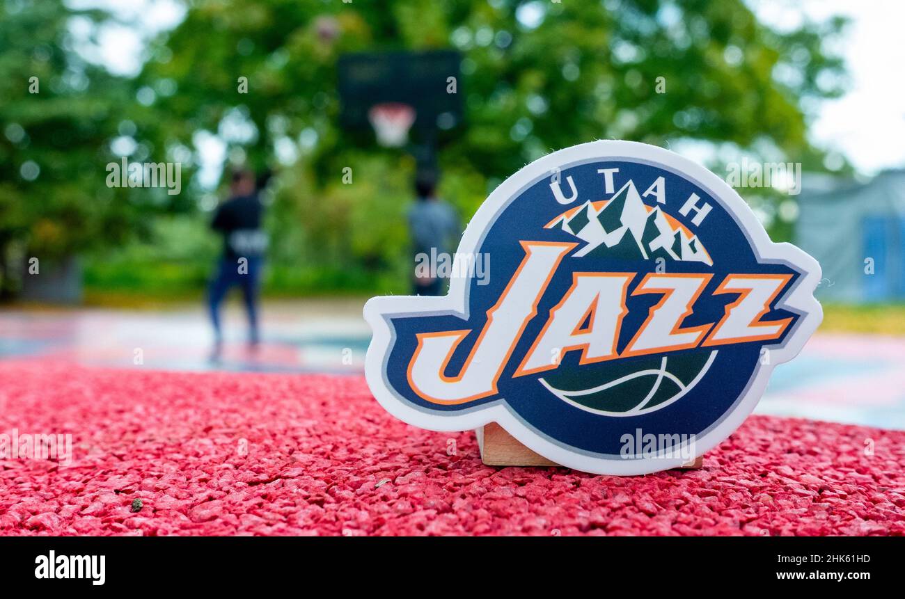 September 15, 2021, Salt Lake City, USA, The emblem of the basketball