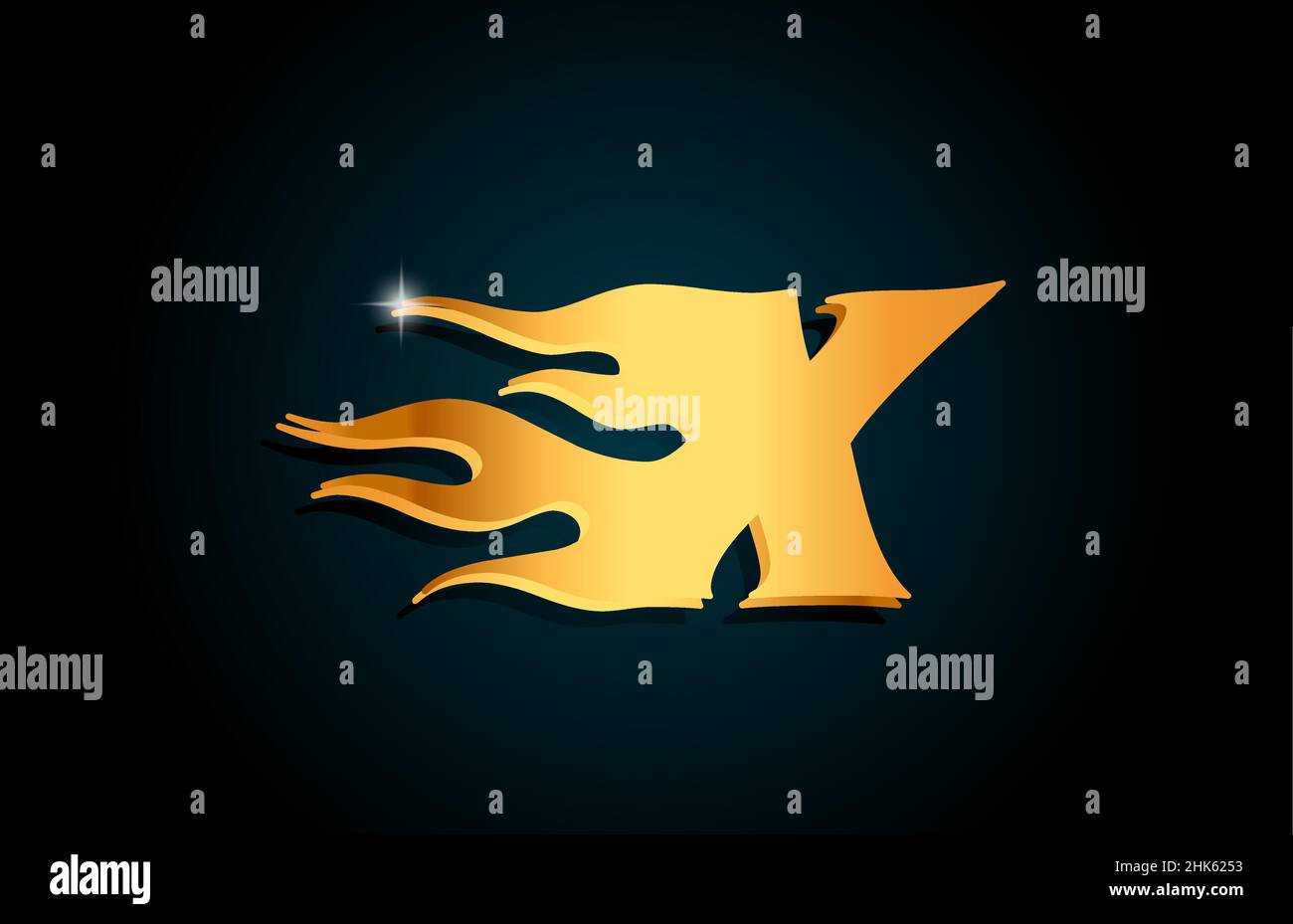 gold X alphabet letter logo icon design. Creative template for business ...