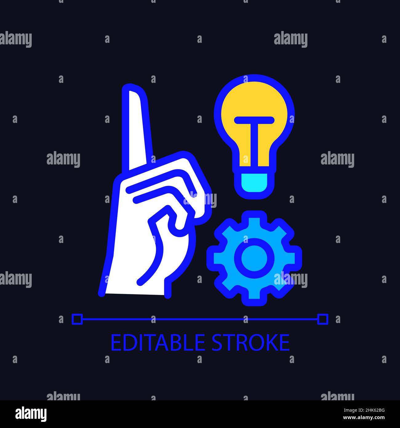 Generate new idea pixel perfect RGB color icon for dark theme Stock ...