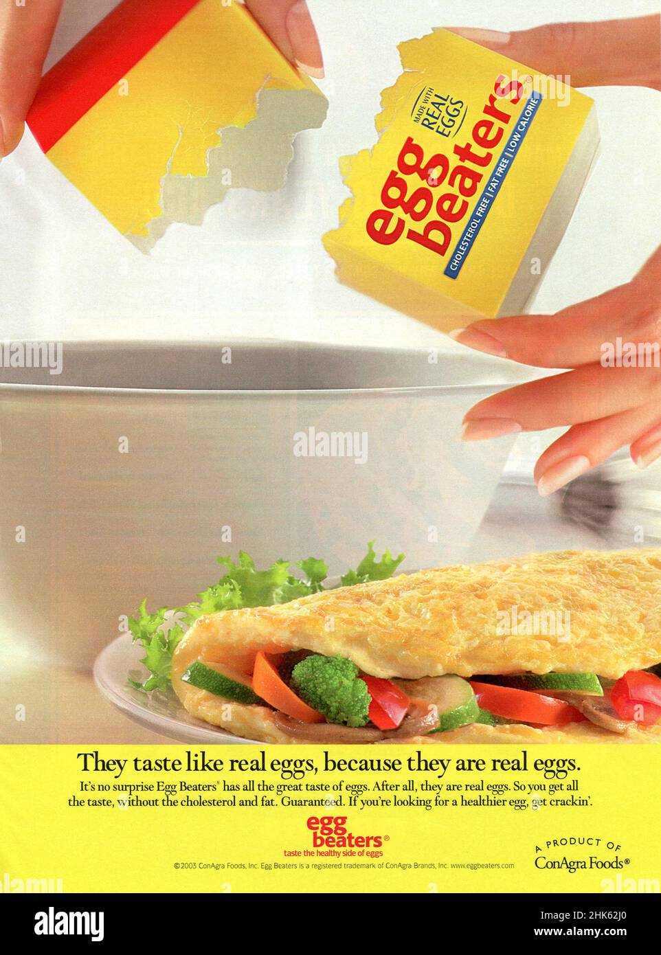 Vintage advert from the February 2003 issue of 'Ladies' Home Journal' magazine, USA Stock Photo