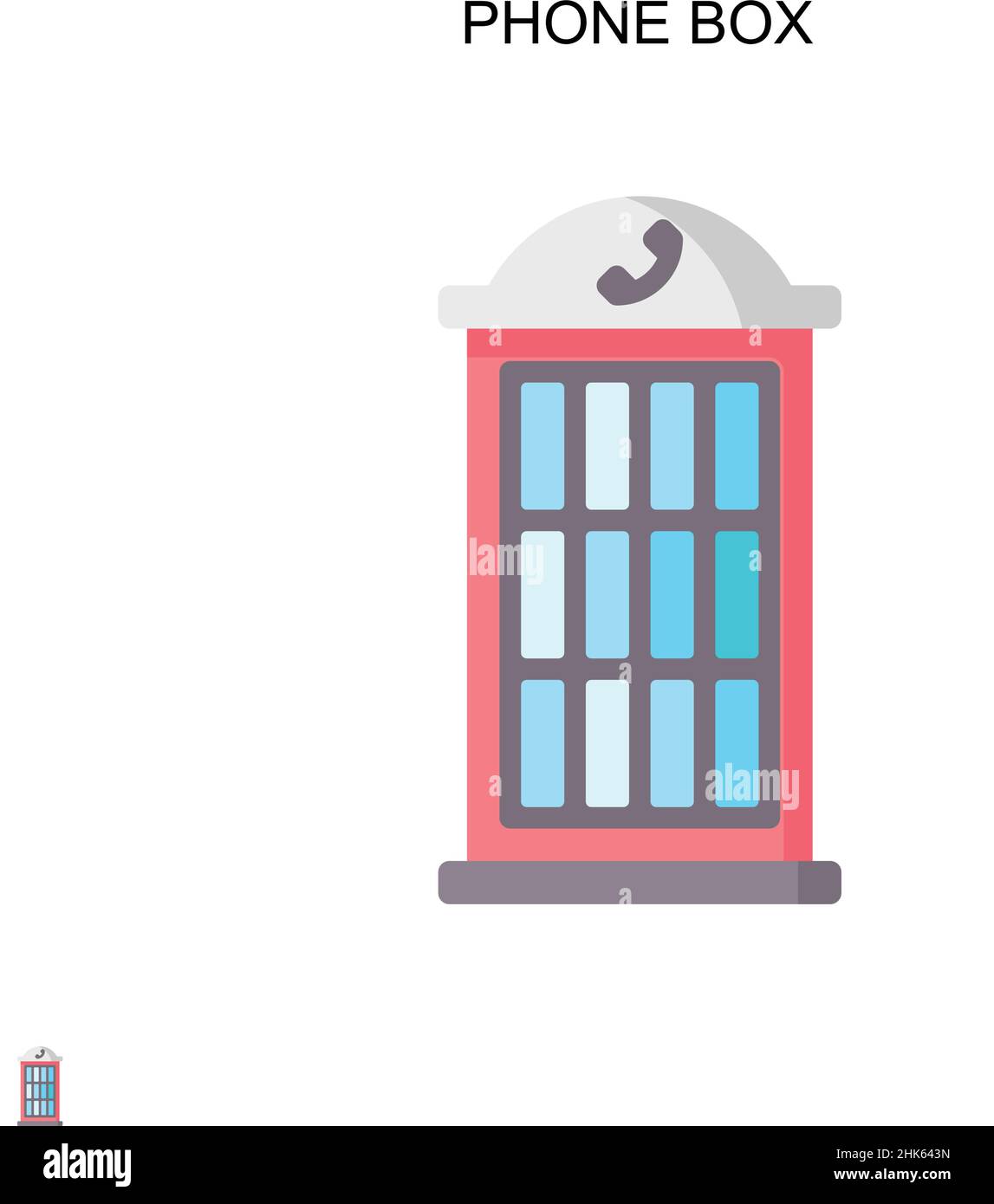 Phone box Simple vector icon. Illustration symbol design template for web mobile UI element. Stock Vector