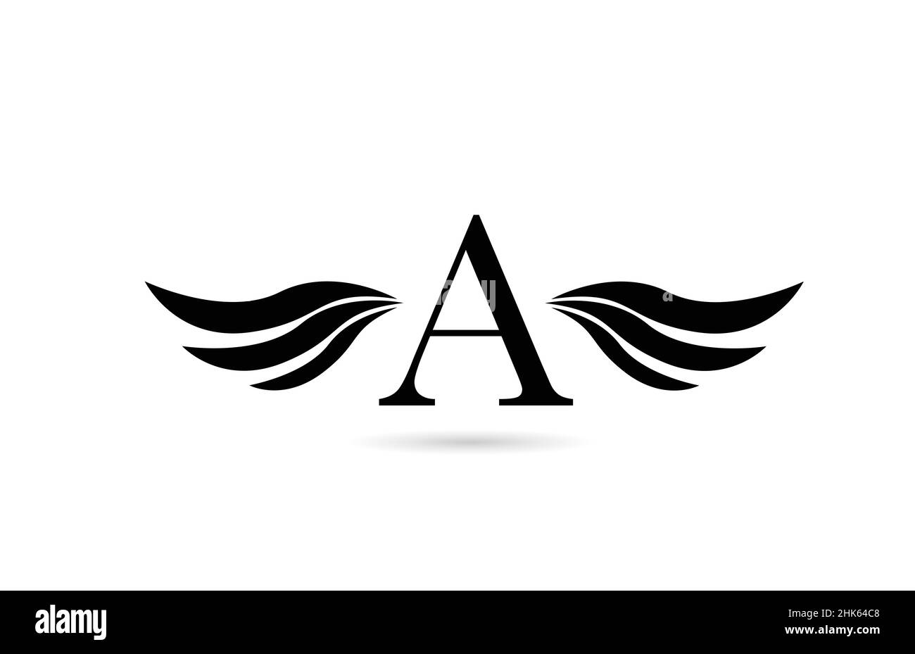 A alphabet letter logo icon design with wings. Creative template for ...