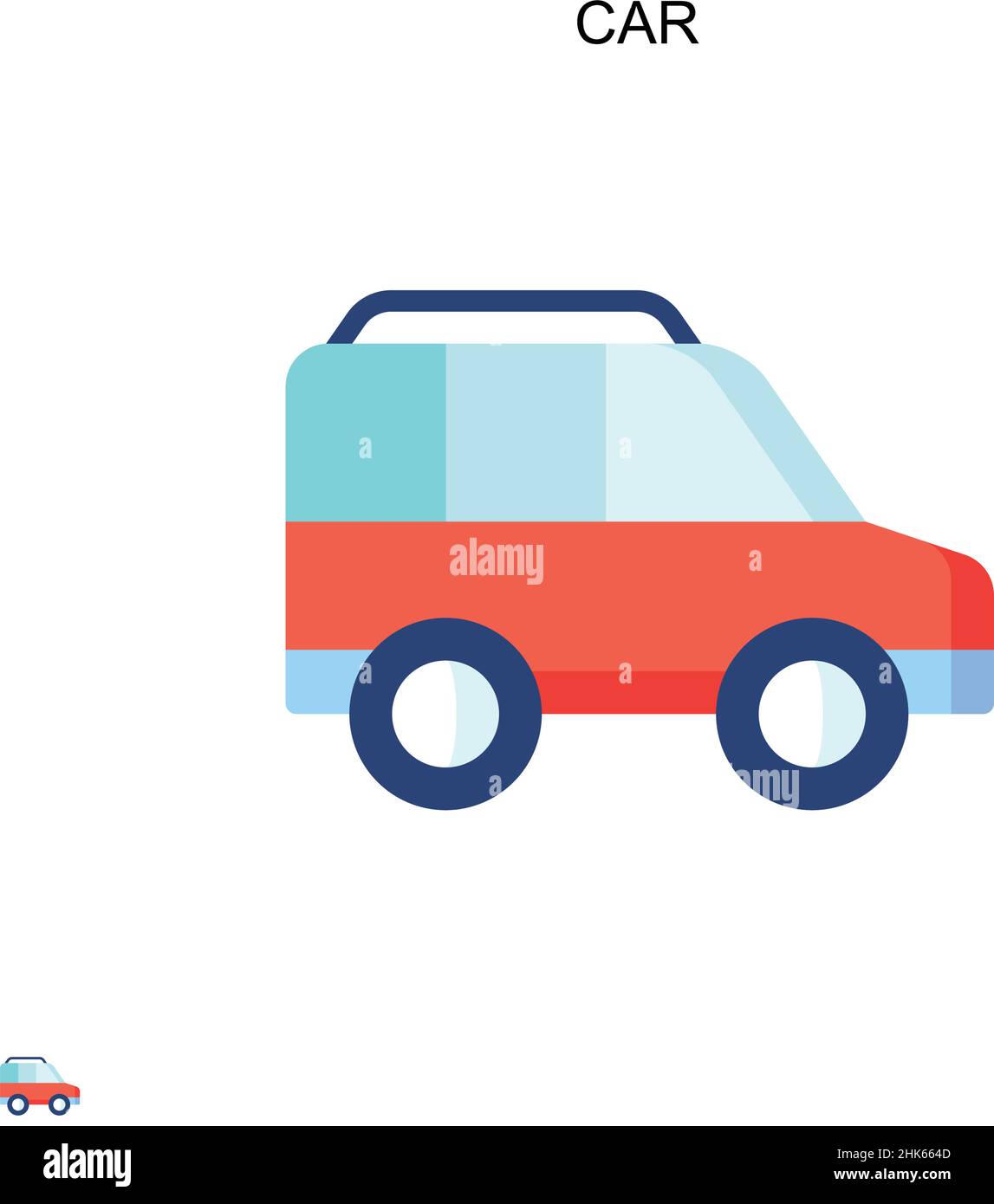 Car Simple vector icon. Illustration symbol design template for web ...