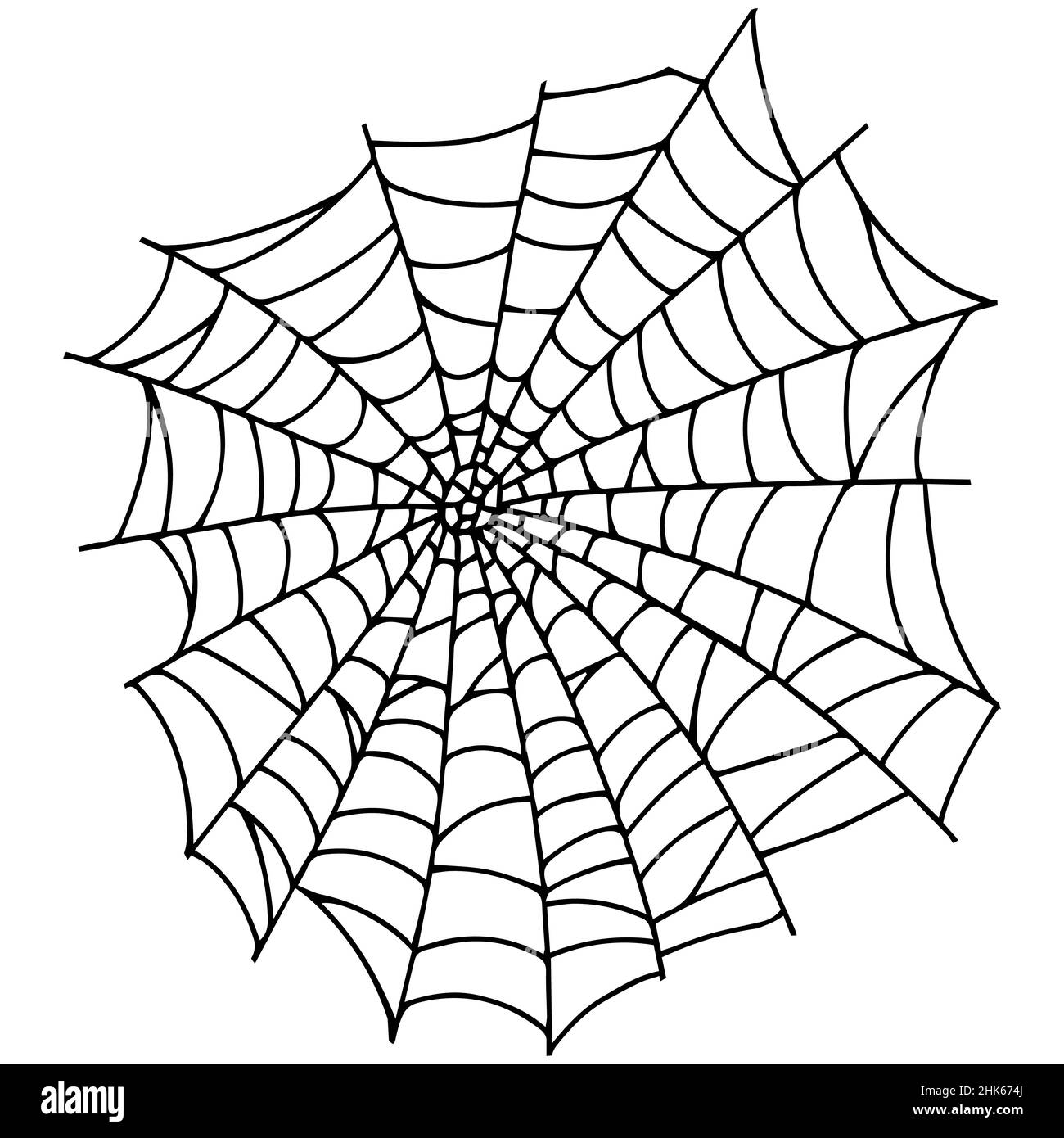 Spider web isolated on white background. Spooky cobwebs. Outline vector  illustration. Design element Stock Vector Image & Art - Alamy