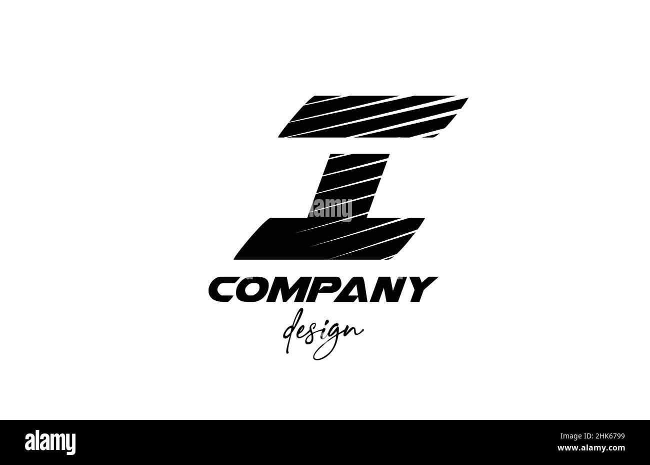 black and white I alphabet letter logo icon. Creative design for ...