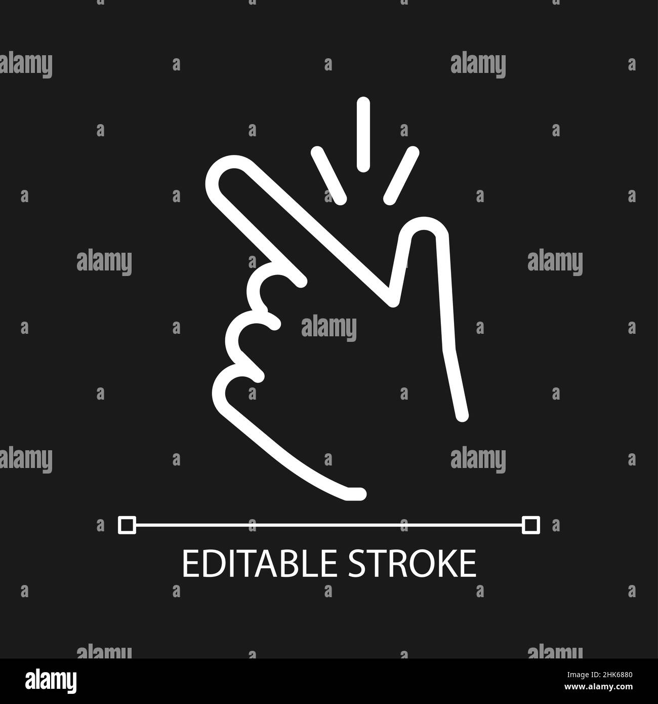 New ideas metaphor pixel perfect white linear icon for dark theme Stock ...